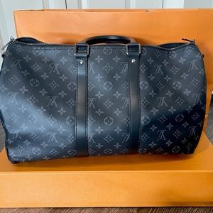 Louis Vuitton 🖤Monogram Eclipse Keepall 45 Bandouliere  🖤